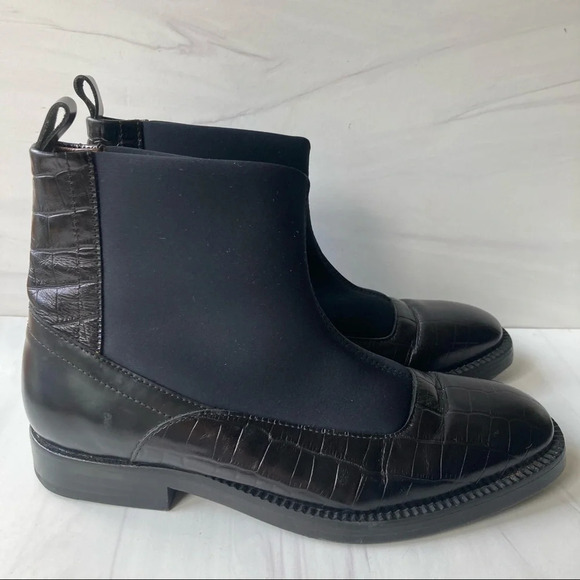 By Malene Birger Croc Chelsea Boots Black 38 8 - Picture 2 of 8